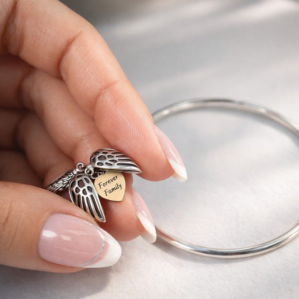 CHARMS CORAZON ALAS DE ANGEL T-1B
