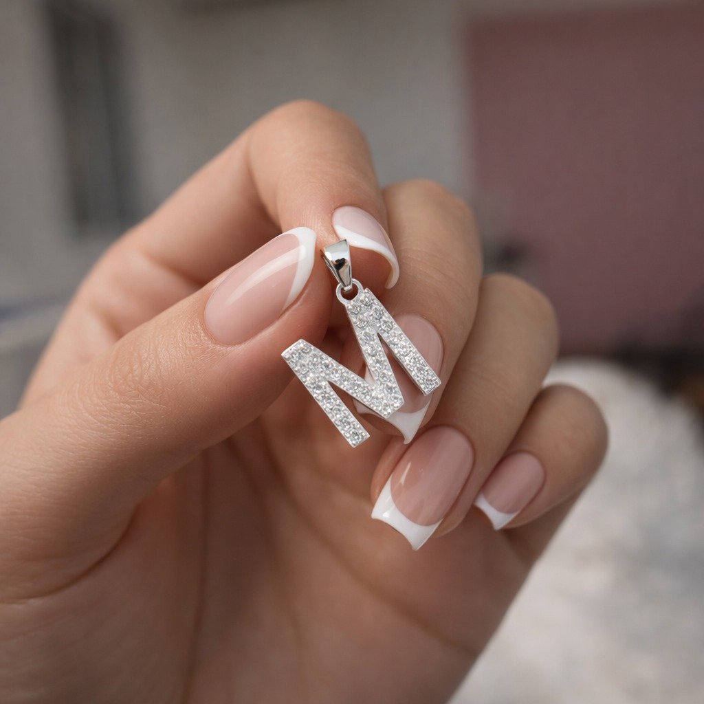 DIJE LETRA CUBICS "M"   12mm CP-D