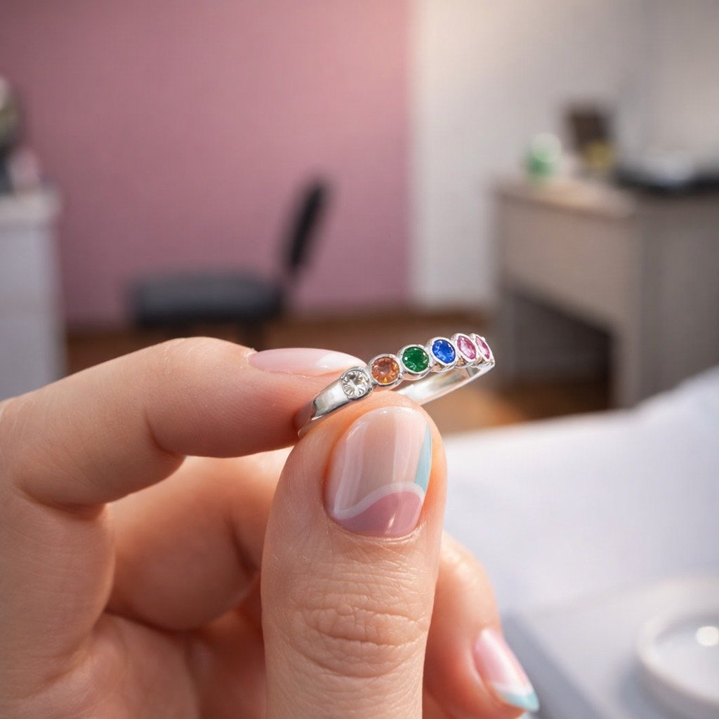 ANILLO MEDIO SIN FIN MULTICOLOR CP-AN