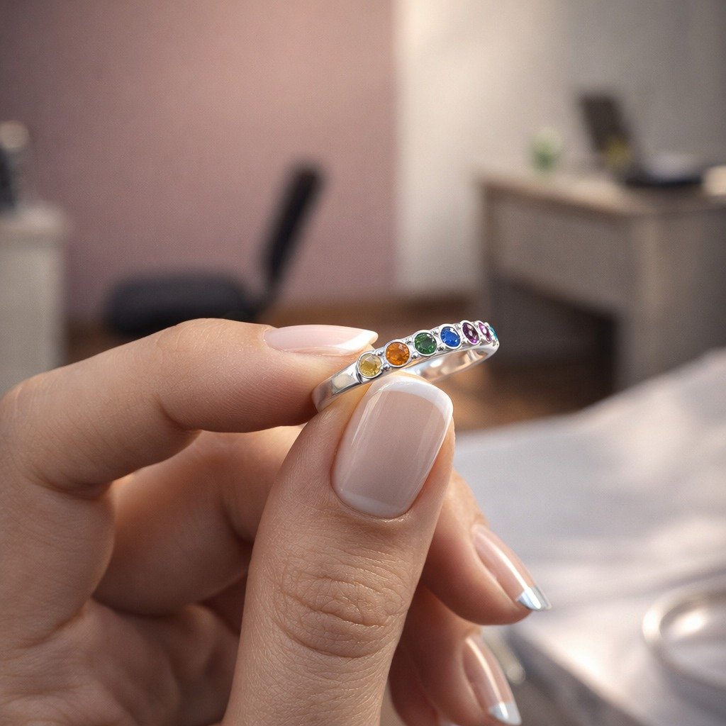 ANILLO MEDIO SIN FIN MULTICOLOR CP-AN