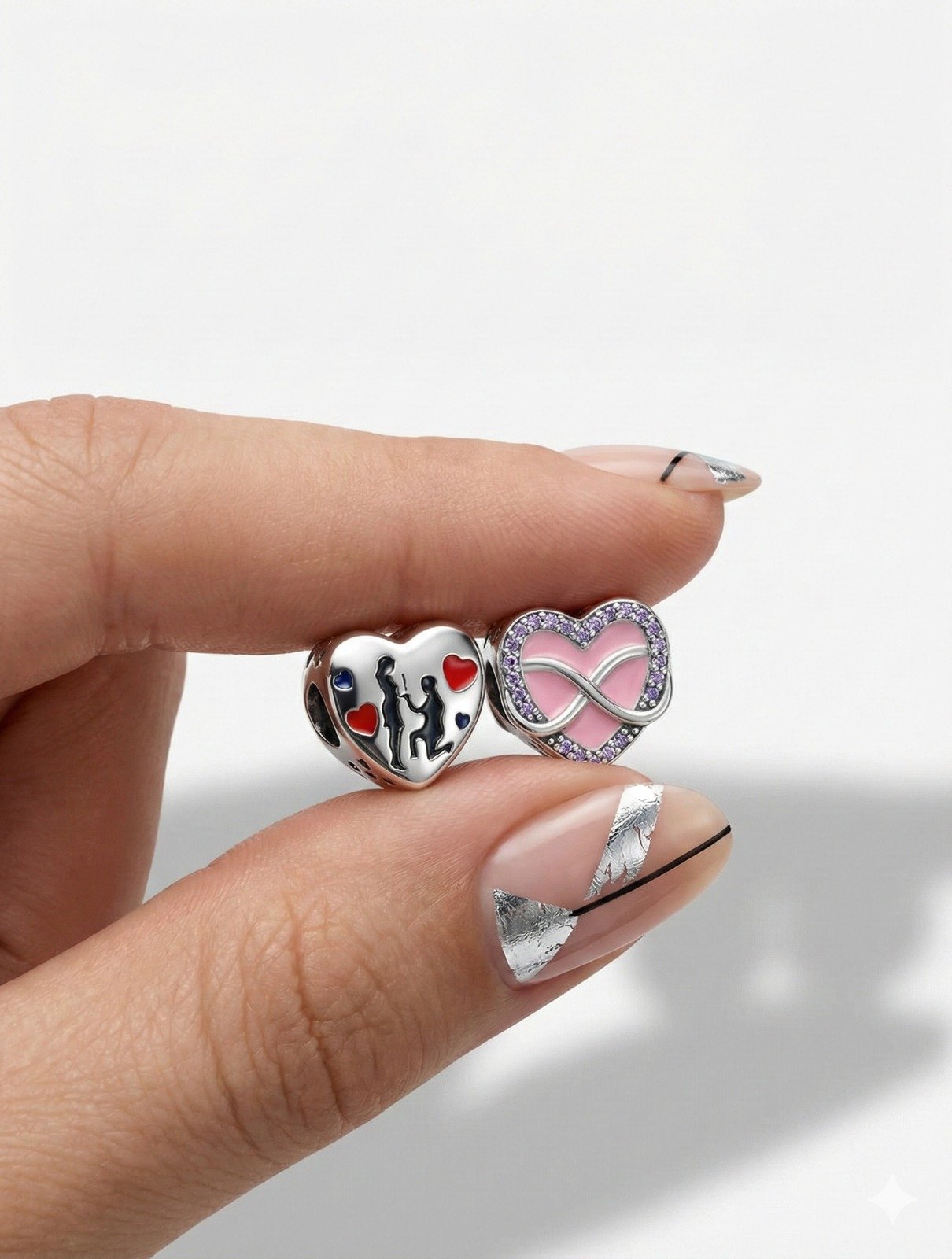 CHARMS CORAZON COMPROMISO DE MATRIMONIO DE BODAS T-1S