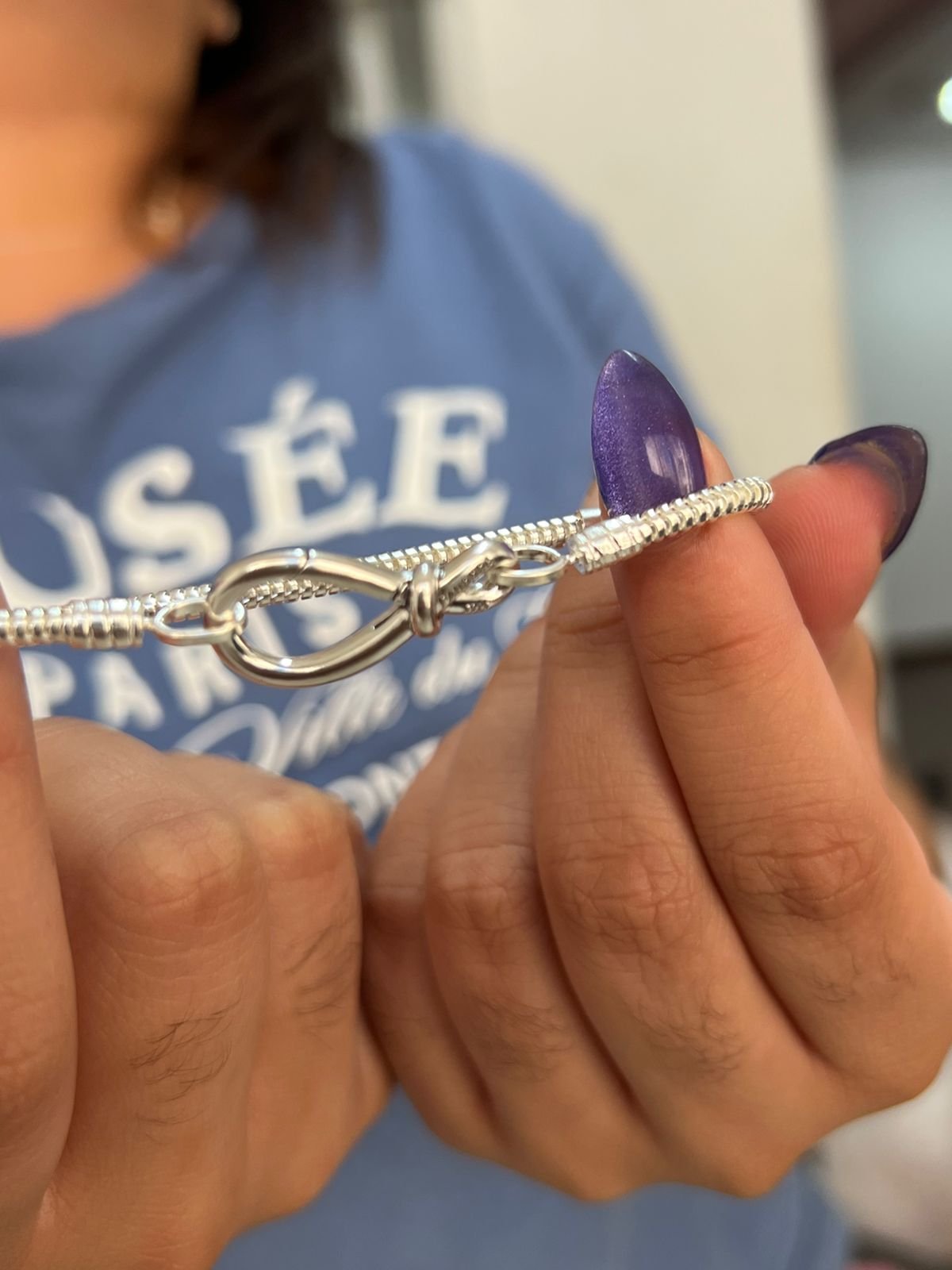 PULSERA CIERRE INFINITO PANDO "CON INSCRIPCION" 17cm