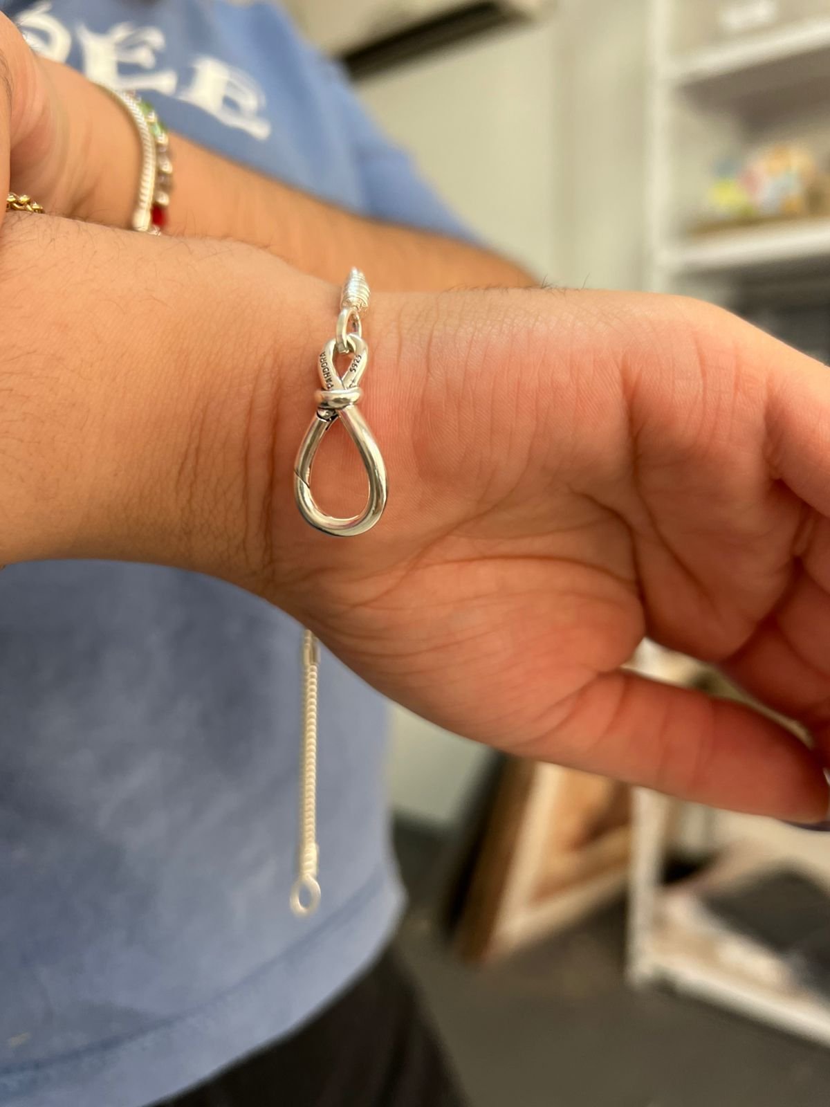 PULSERA CIERRE INFINITO PANDO "CON INSCRIPCION" 17cm