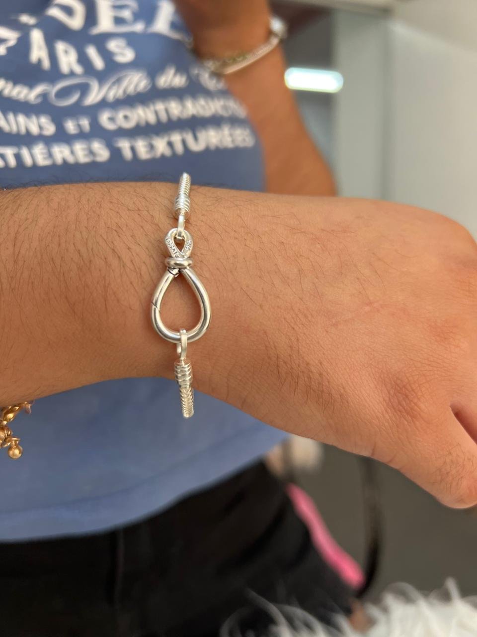 PULSERA CIERRE INFINITO PANDO "CON INSCRIPCION" 17cm