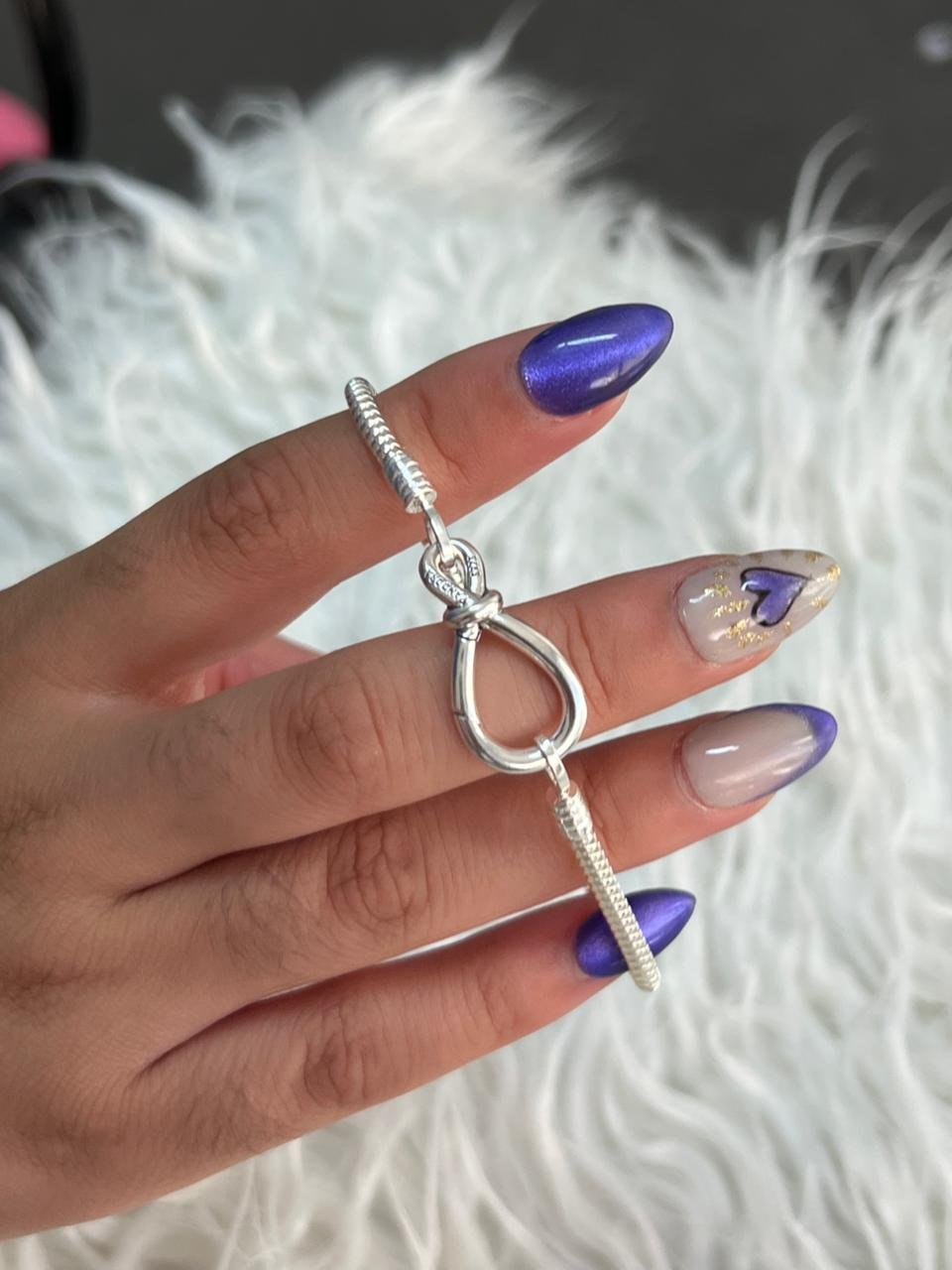 PULSERA CIERRE INFINITO PANDO "CON INSCRIPCION" 17cm