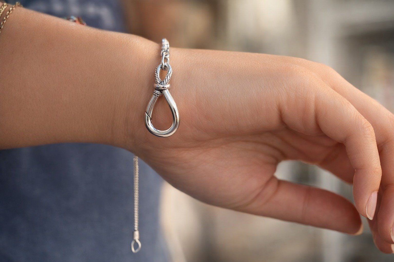 PULSERA CIERRE INFINITO PANDO "CON INSCRIPCION" 17cm