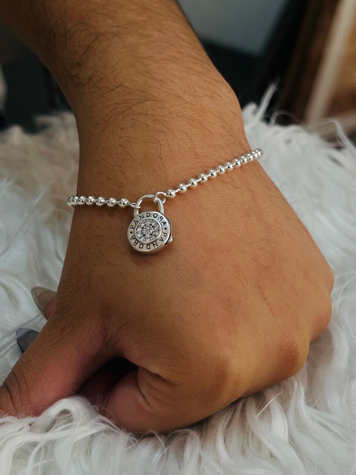 PULSERA BOLITA PANDO "CON INSCRIPCION"18cm