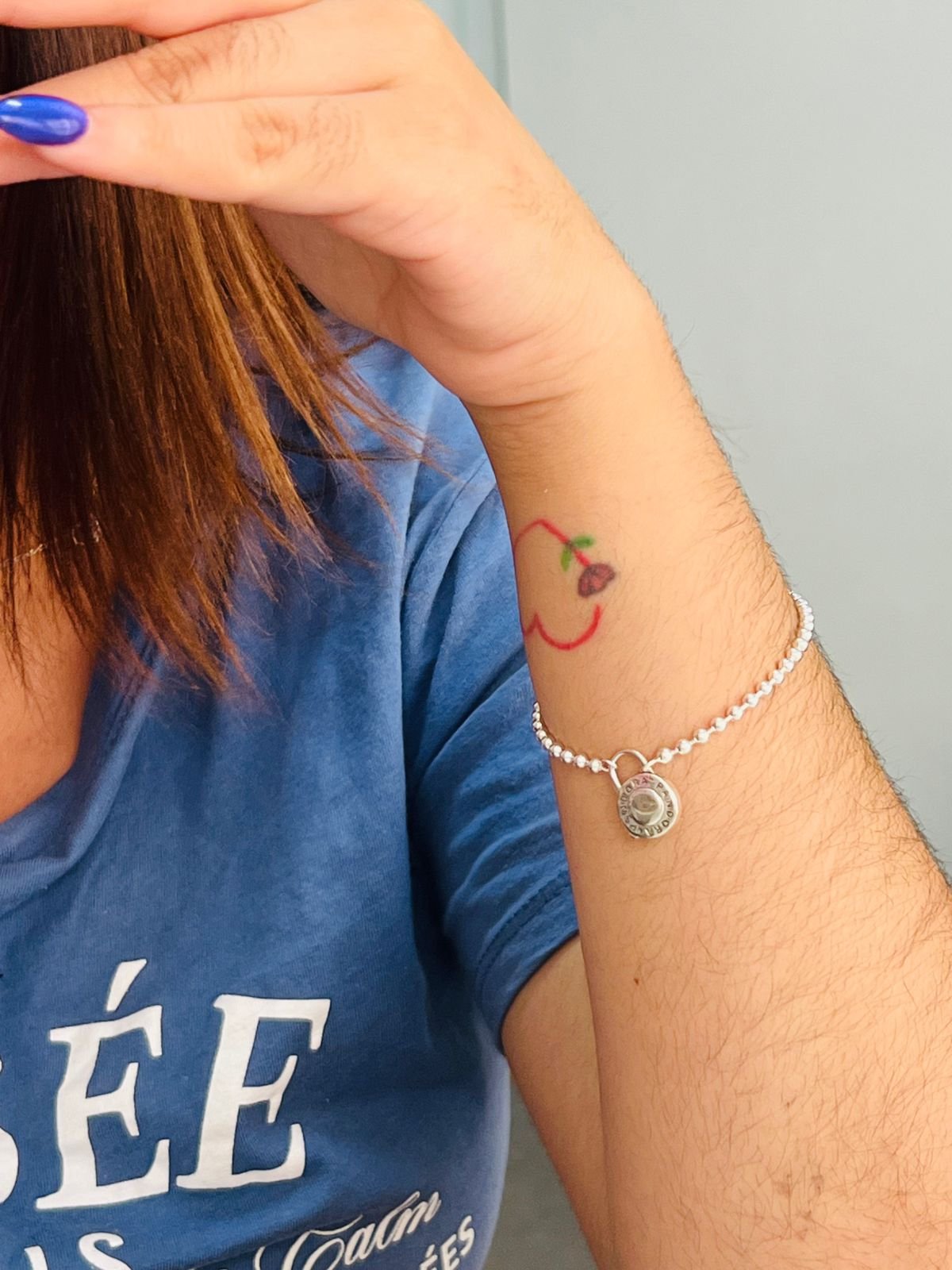 PULSERA BOLITA PANDO "CON INSCRIPCION"18cm