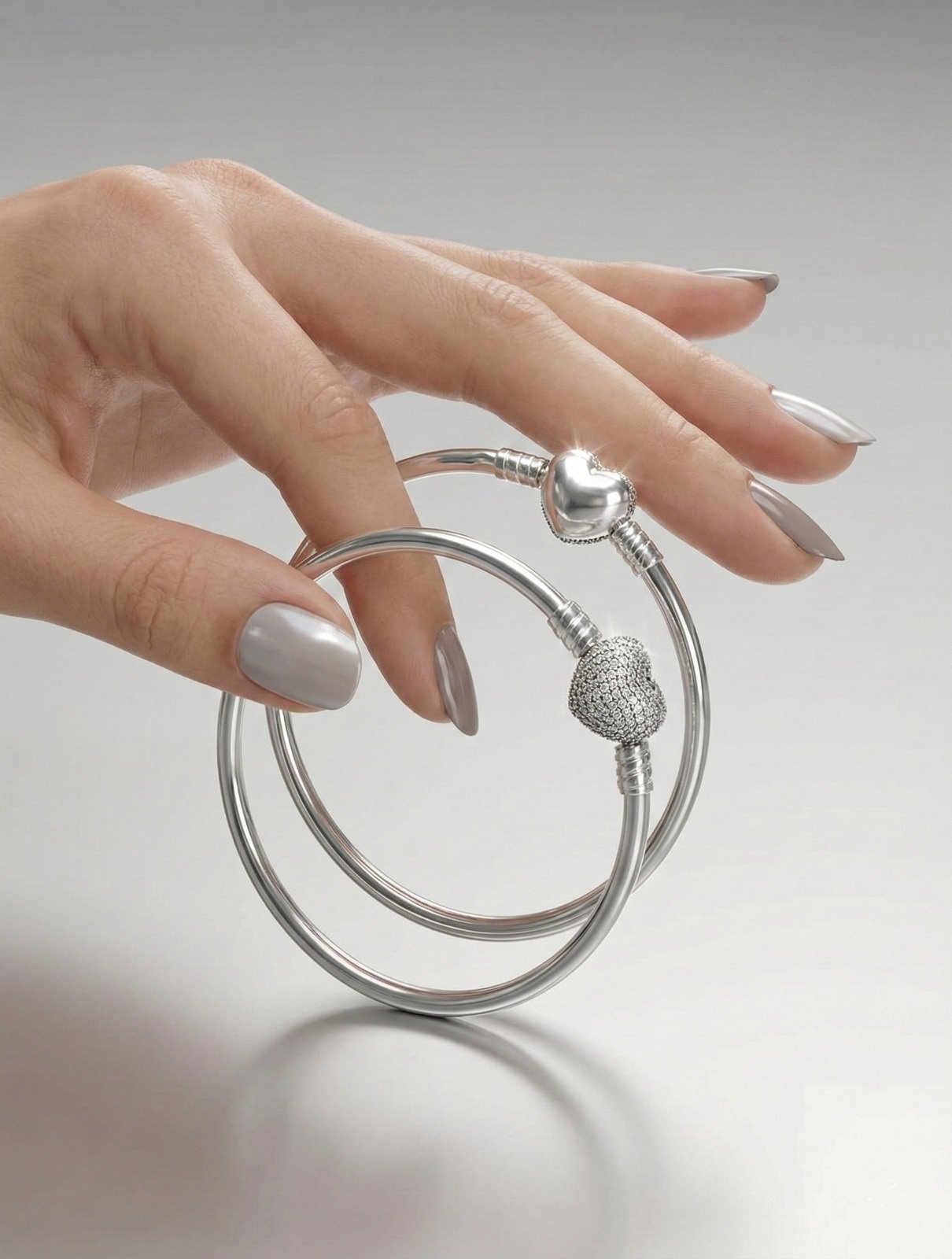 ESCLAVA CIERRE CORAZON CUBIC "SIN INSCRIPCION 54mm