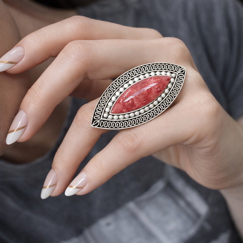 Anillo Punta rojo C-105A