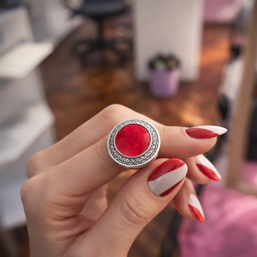 Anillo REDONDO CORAL C-105B