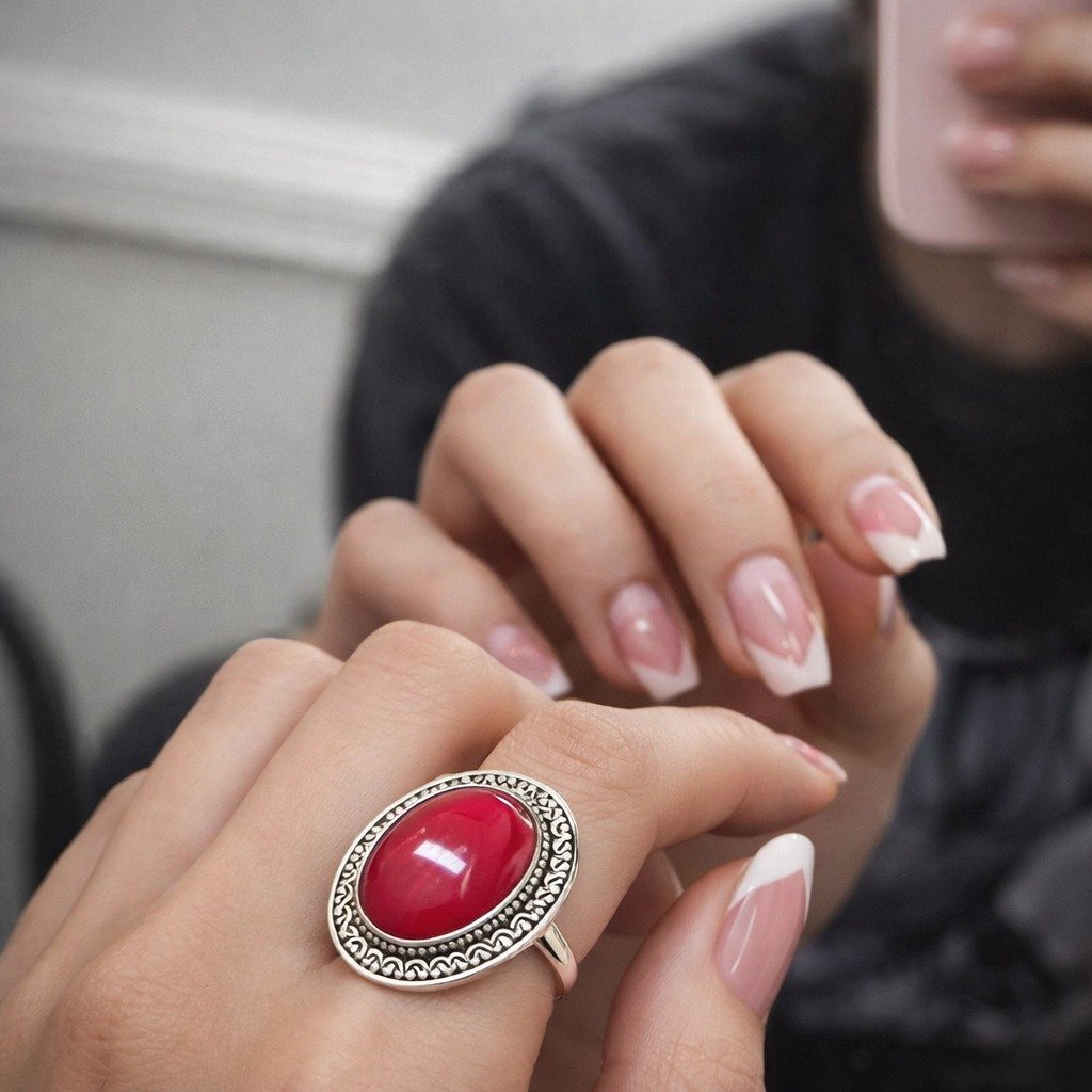 Anillo REDONDO CORAL C-105B