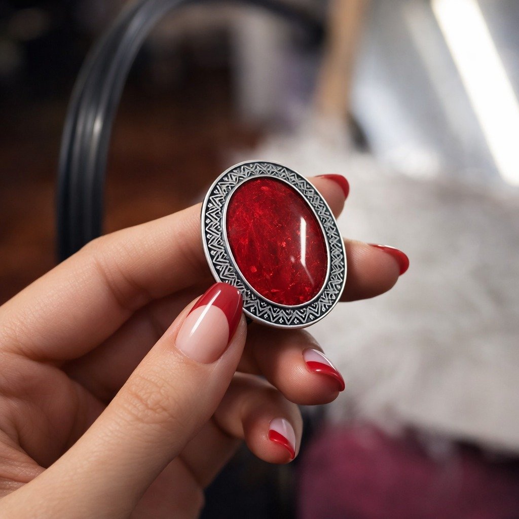 Anillo OVAL ROJO C-105B