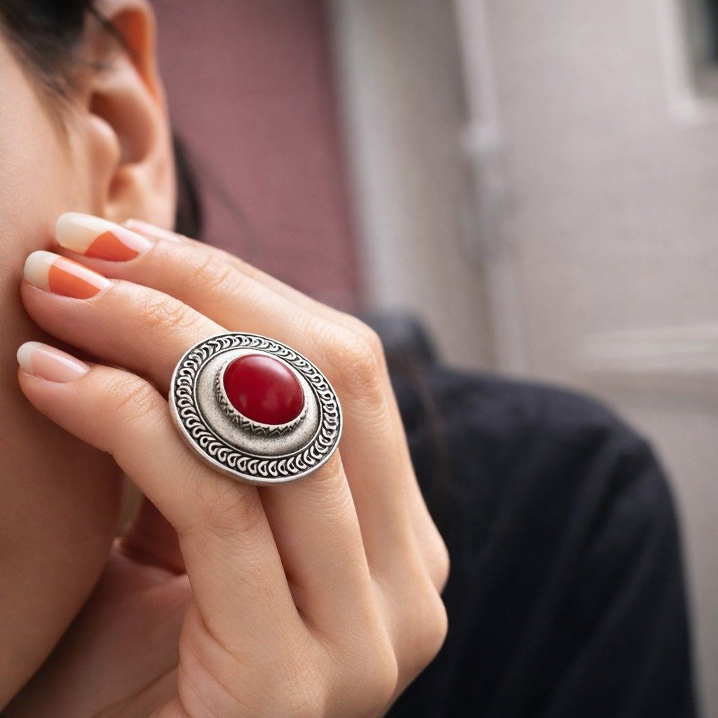 Anillo REDONDO CORAL C-105B