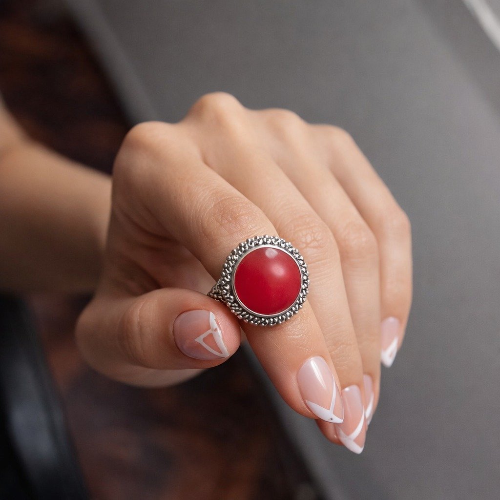 Anillo LINEA SILVER CORAL C-105B