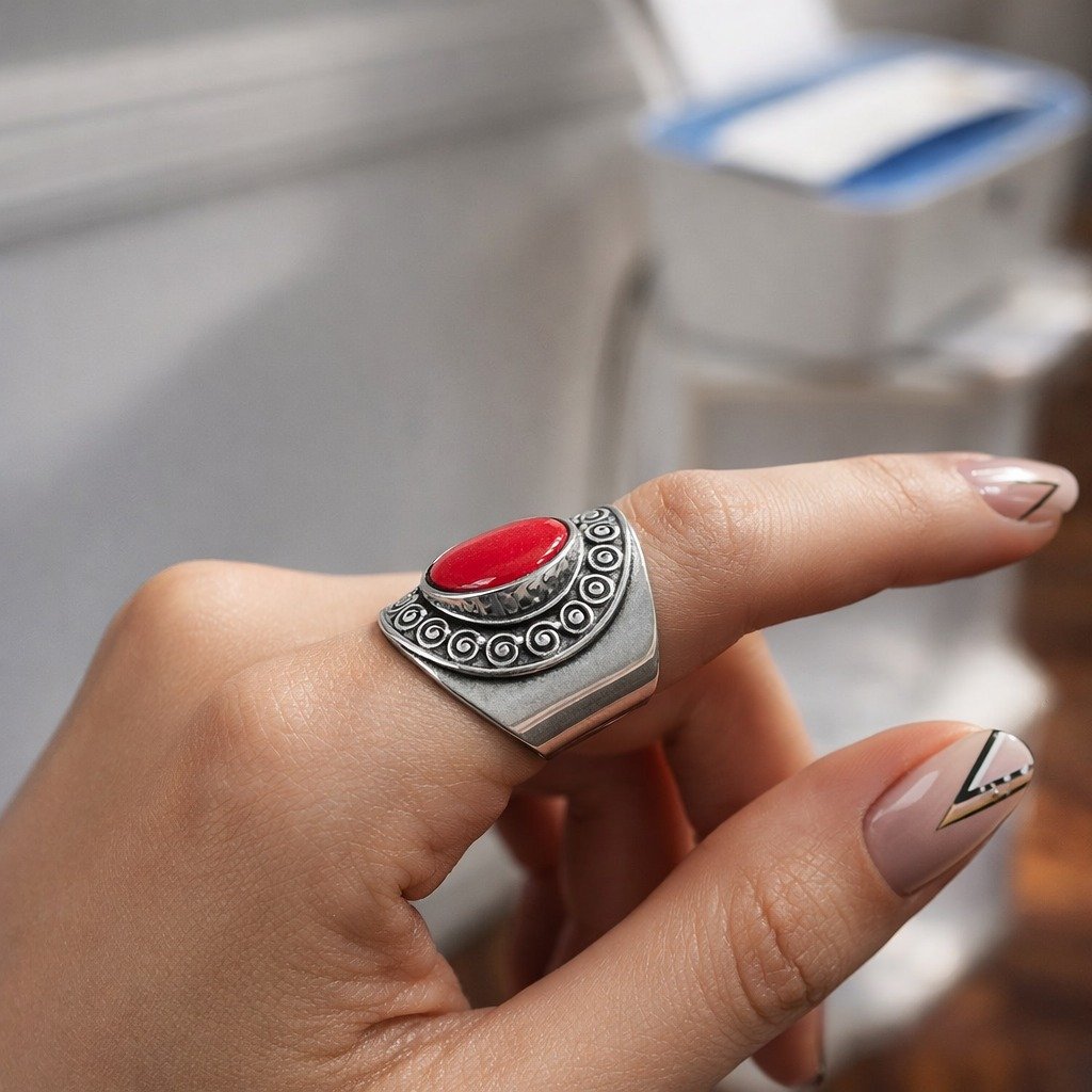 Anillo BALI CORAL C-105B