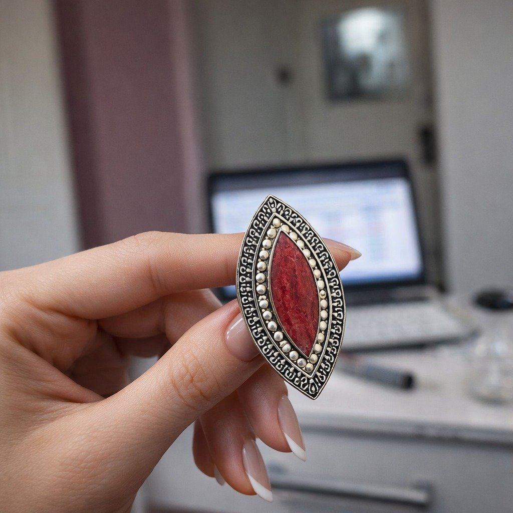 Anillo Punta rojo C-105A