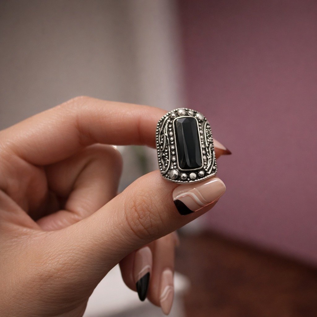 Anillo LINEA SILVER ONIX C-105B