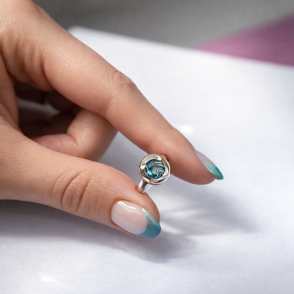 Anillo Piedra TORNASOLADO C-105A