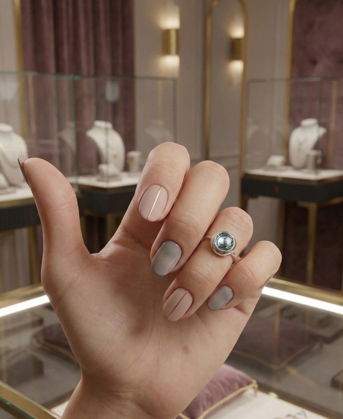 Anillo Piedra TORNASOLADO C-105A