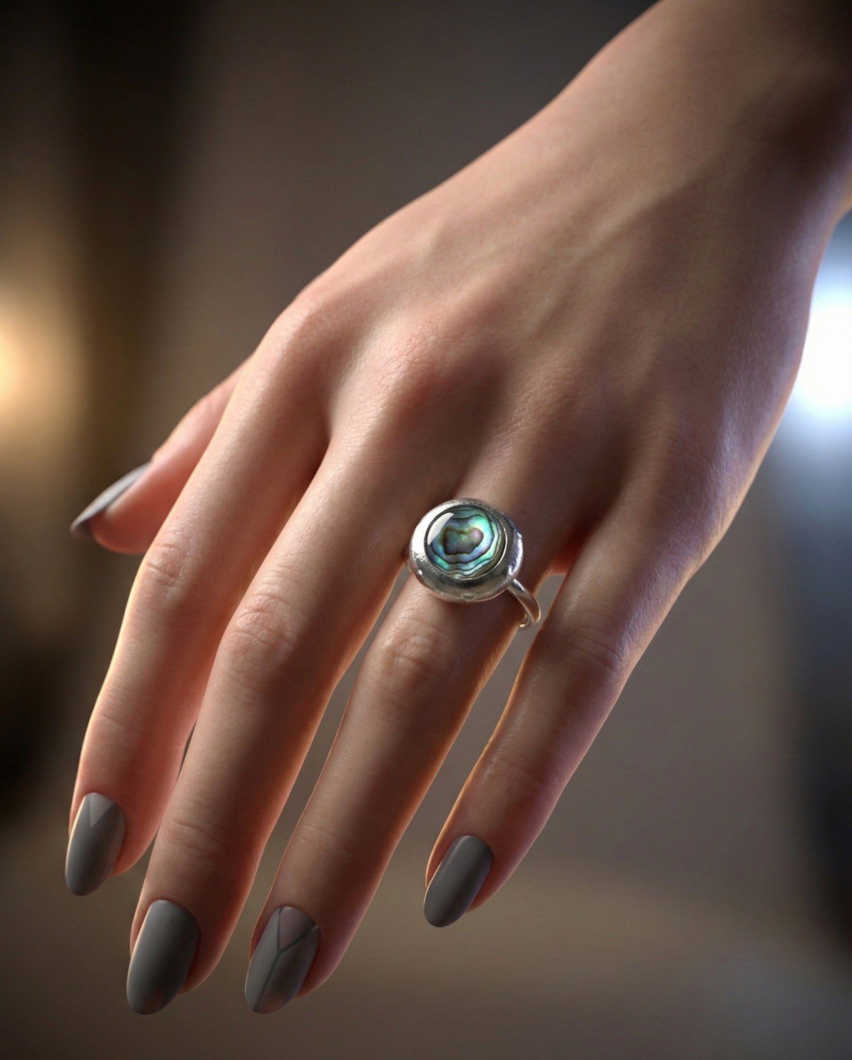 Anillo Piedra TORNASOLADO C-105A