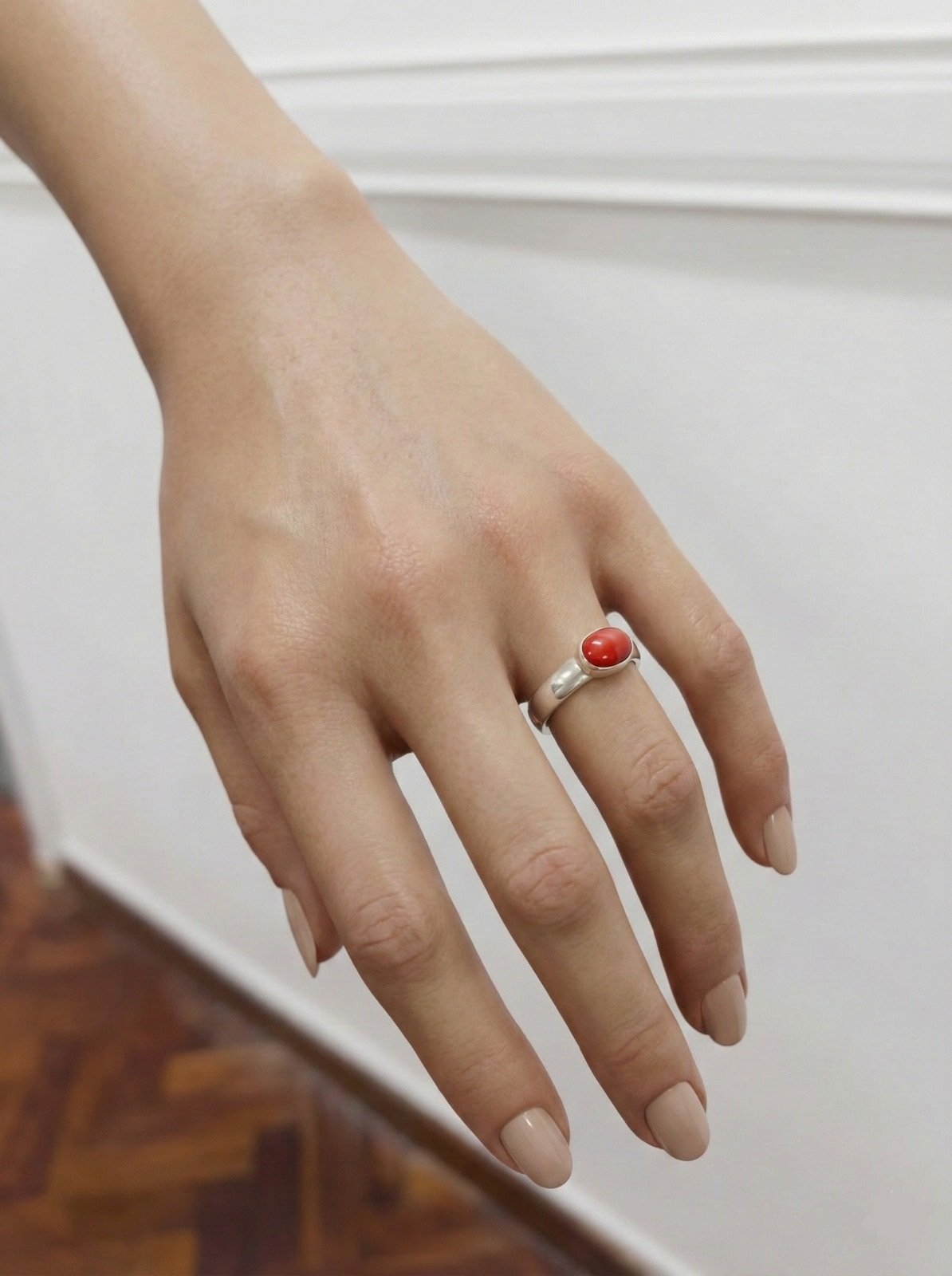 Anillo Piedra Rojo C-105A