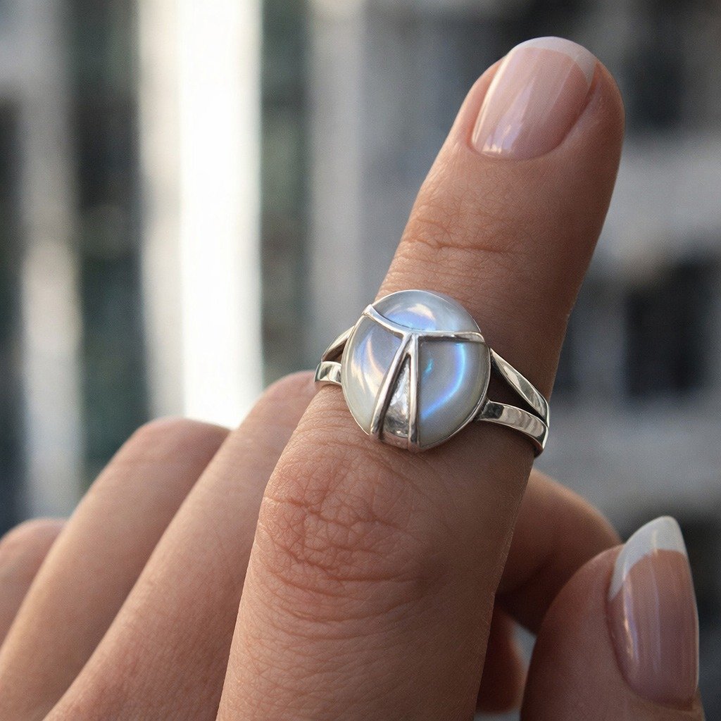 Anillo Nacar Blanco C-105A