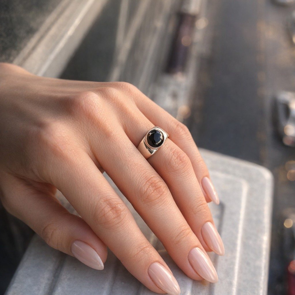 Anillo Piedra Negro C-105A