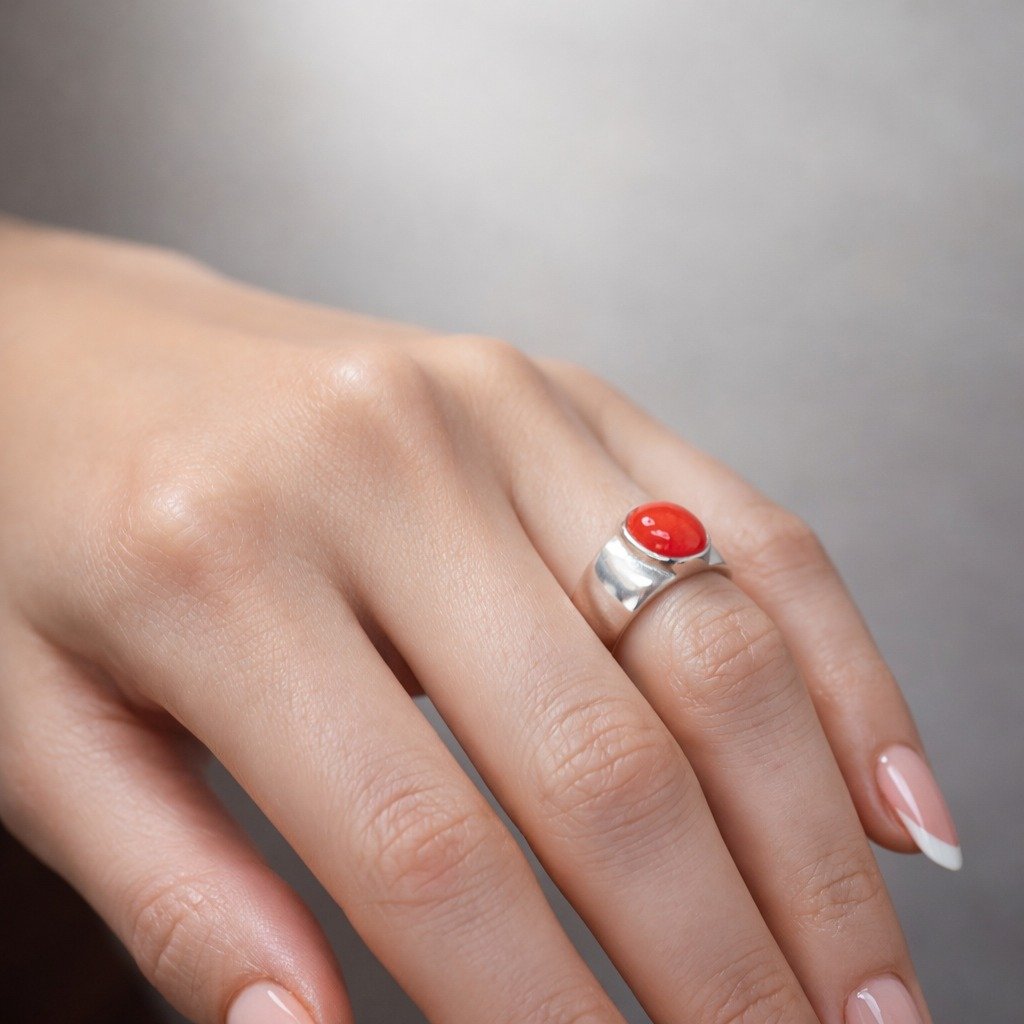Anillo Piedra Rojo C-105A