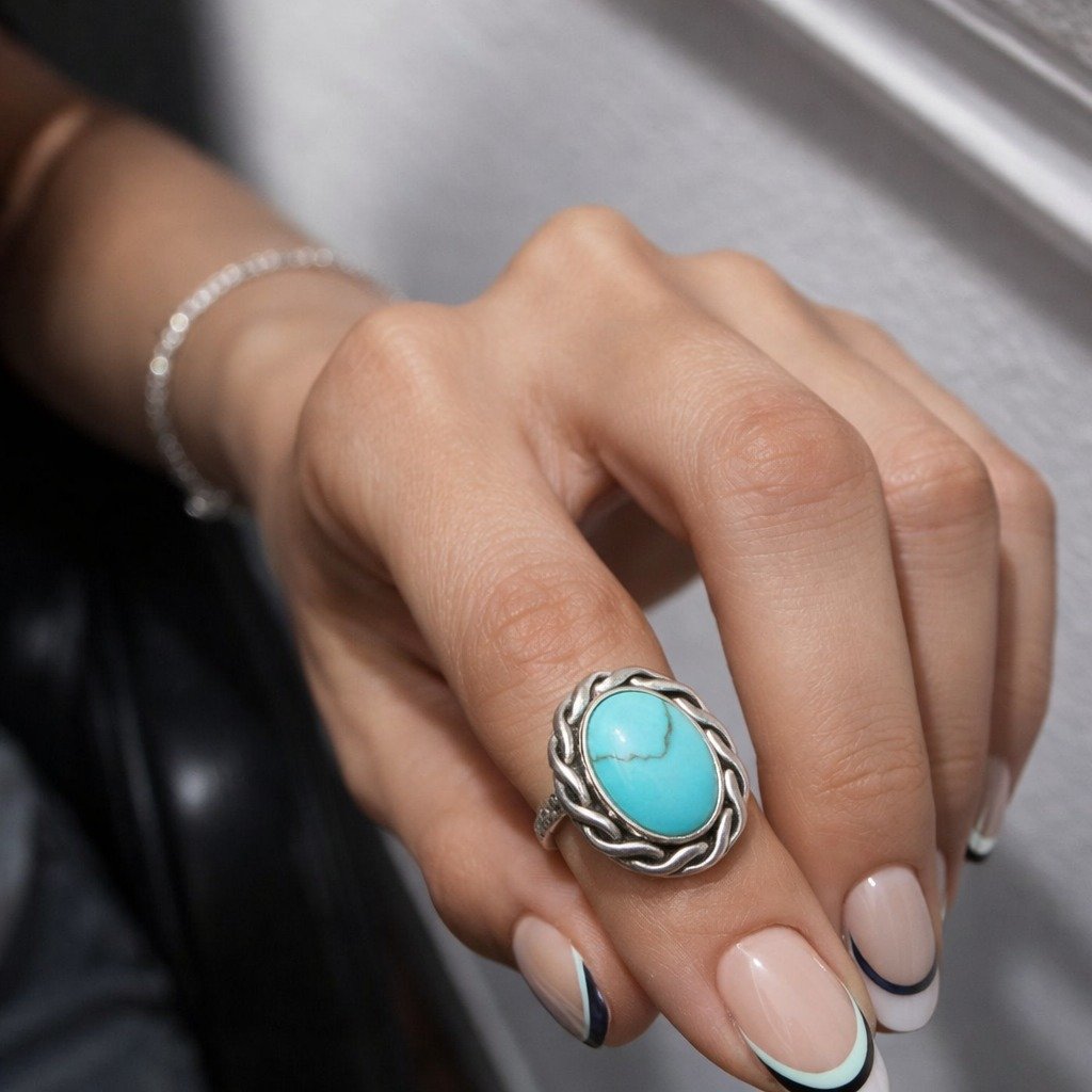 Anillo Piedra Turquesa C-105A
