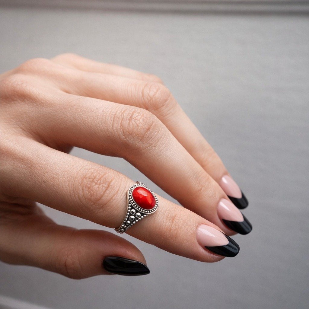 Anillo Piedra rojo C-105A