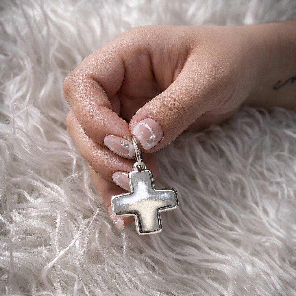 DIJE CRUZ LISA INFLADO C-37D