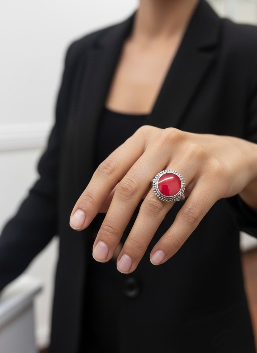 Anillo LINEA SILVER CORAL C-105B