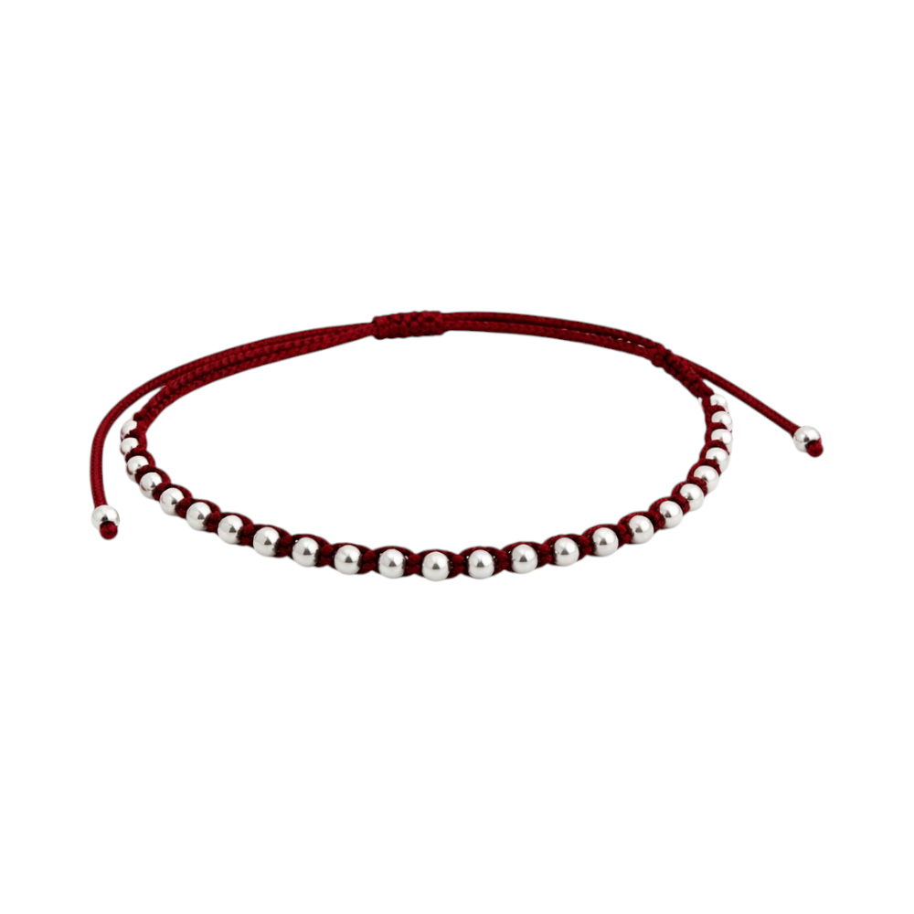 PULSERA DE HILO BORDO BOLITAS C-26C