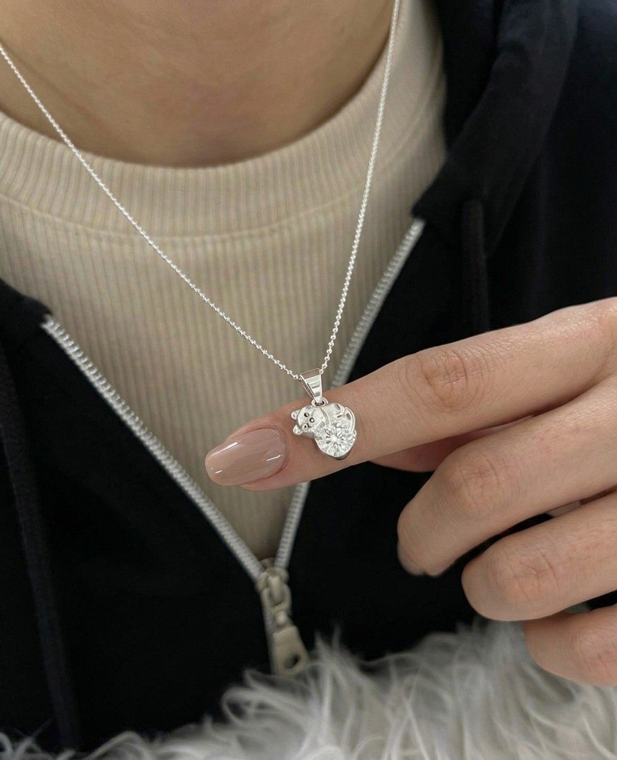 DIJE GATO ZAFIRO BLANCO CP-D