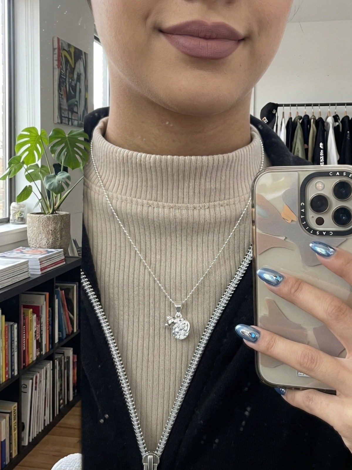 DIJE GATO ZAFIRO BLANCO CP-D