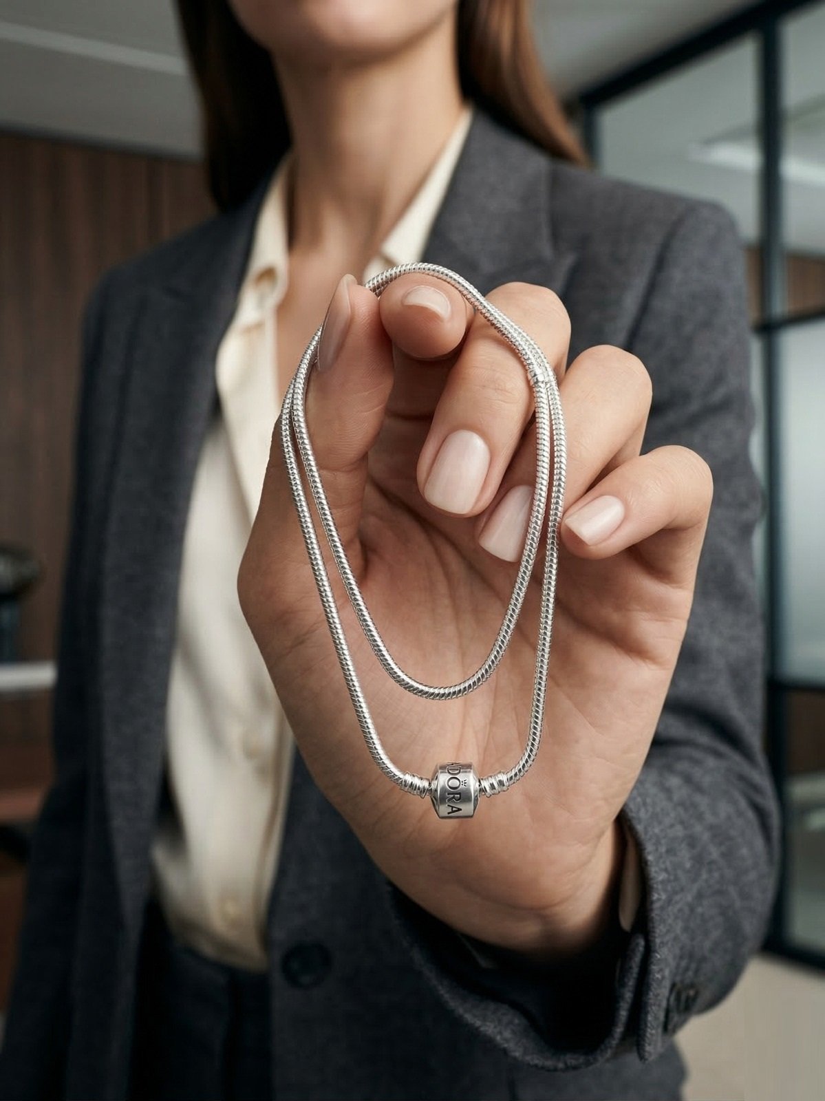 CADENA PANDO "CON INSCRIPCION" 45cm C-109A