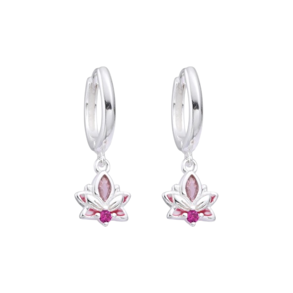 ARGOLLAS FLOR DE LOTO ROSITA  12mm CP-A