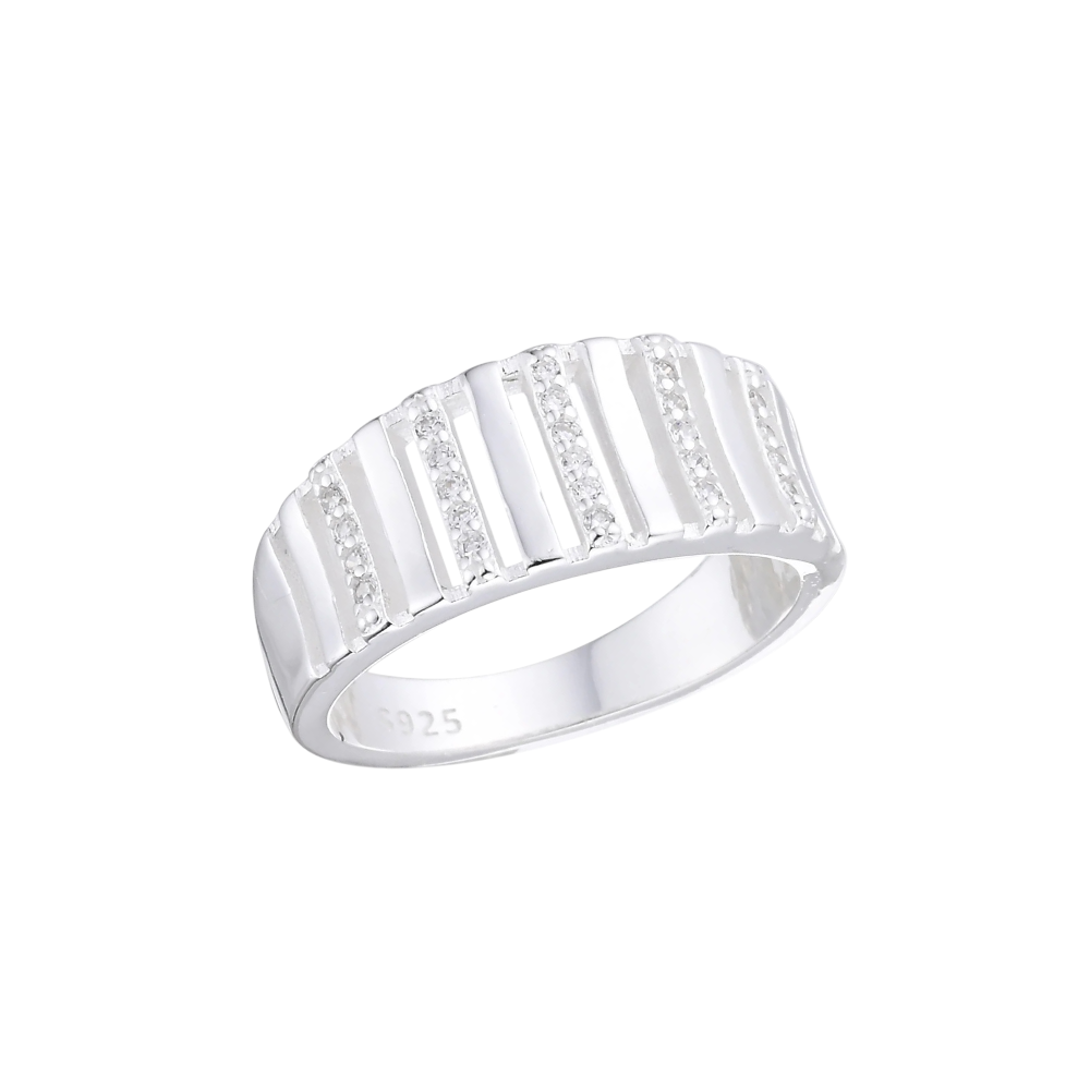 ANILLO LINEAS VERTICAL BRILLO CP-AN