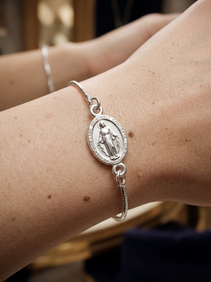 PULSERA MEDALLA VIRGEN MILAGROSA 17+3cm CP-P