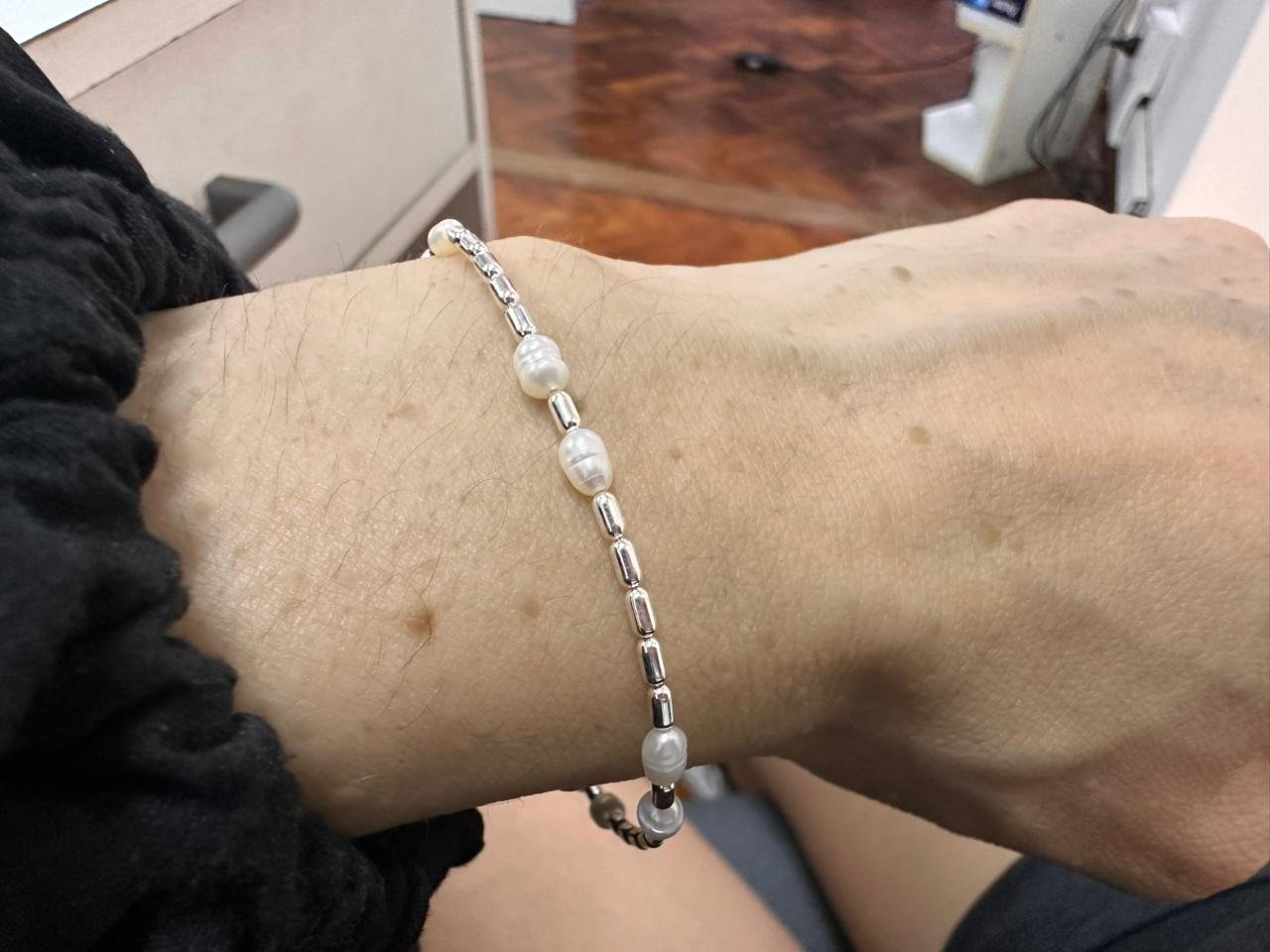 PULSERA PERLAS  17+3cm CP-P