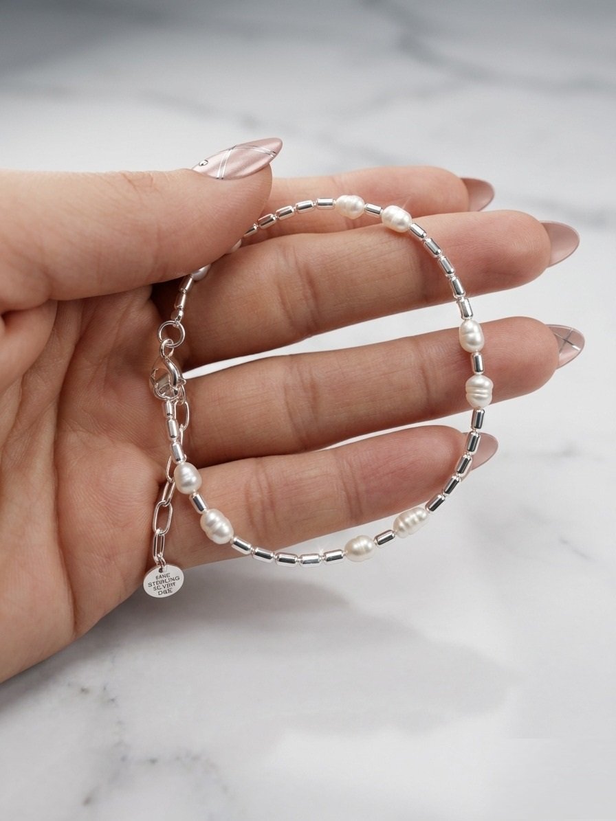 PULSERA PERLAS  17+3cm CP-P