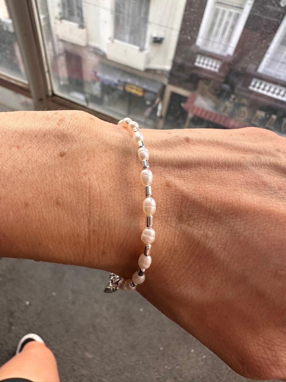 PULSERA PERLAS 17+3cm CP-P