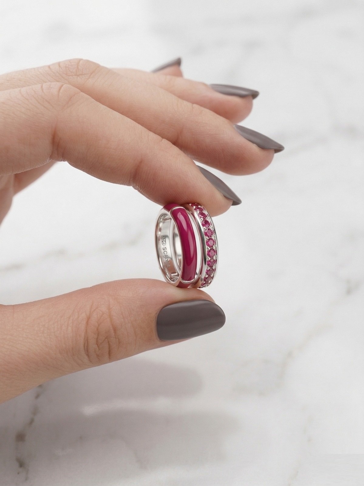 ARGOLLAS FUCSIA  DOBLE FAZ 14mm CP-A