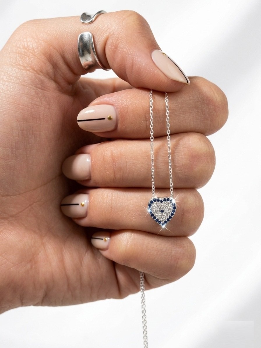 CONJUNTO CORAZON OJITO 41+3cm CP-C