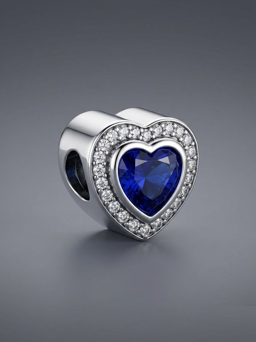 CHARMS CORAZON AZUL T-1S