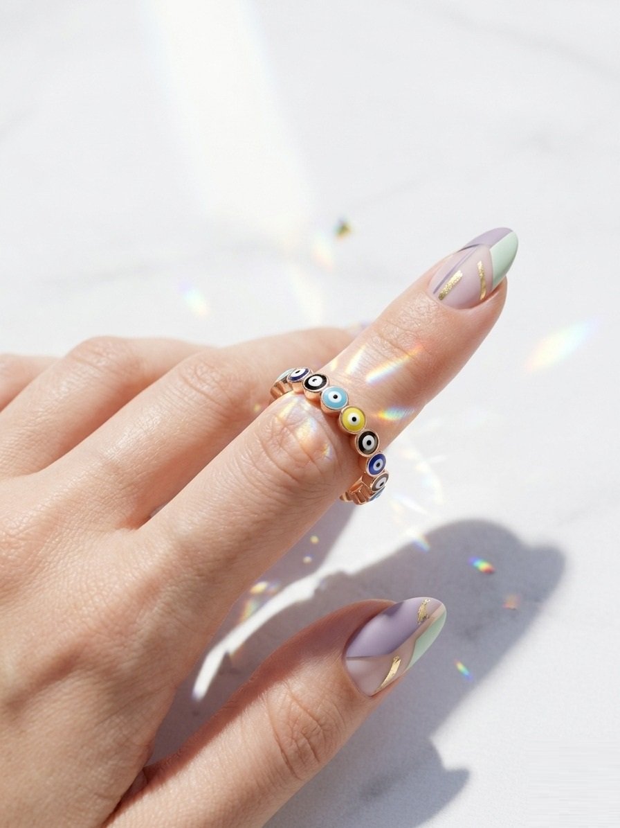 ANILLO OJITOS DORADO C-38B