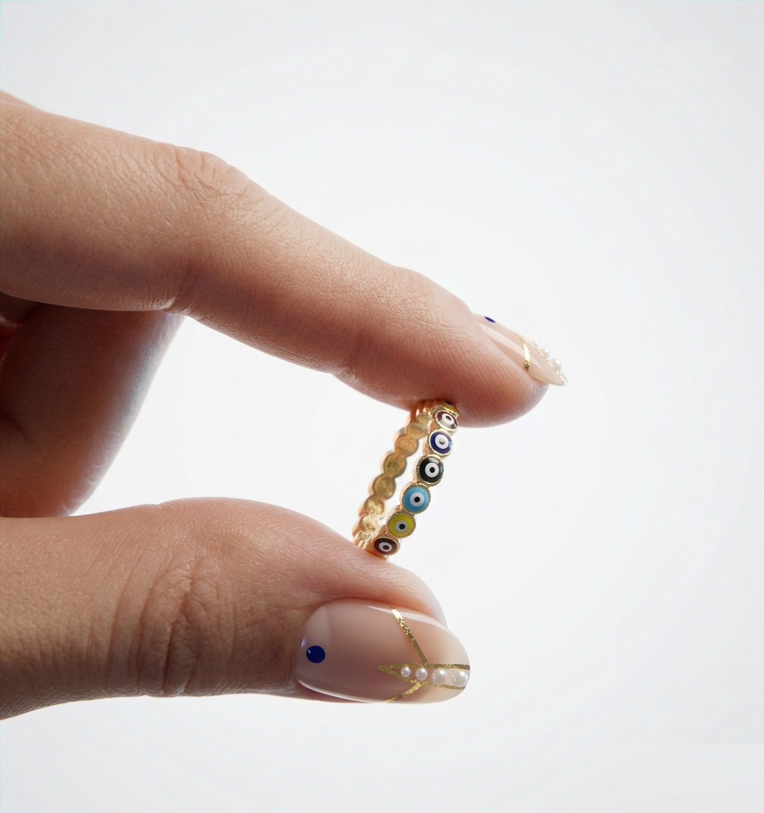ANILLO OJITOS DORADO C-38B