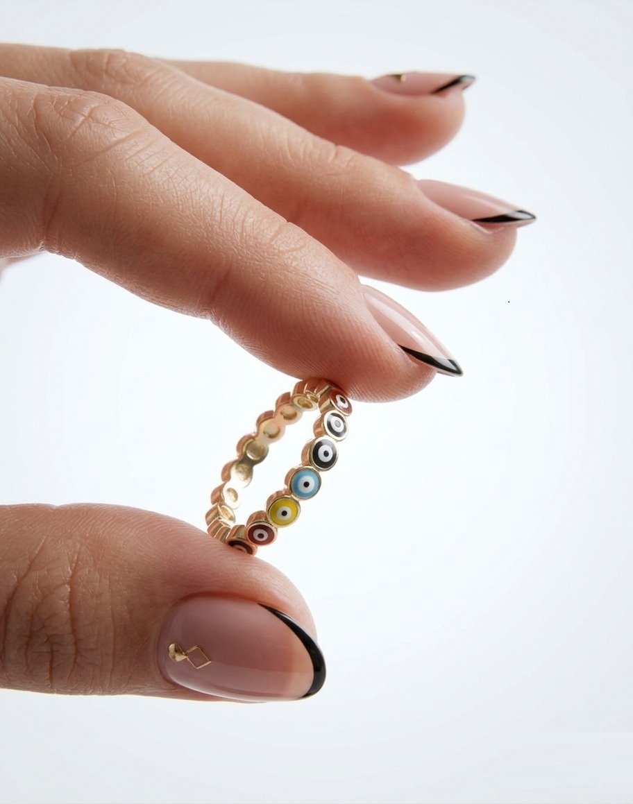ANILLO OJITOS DORADO C-38B