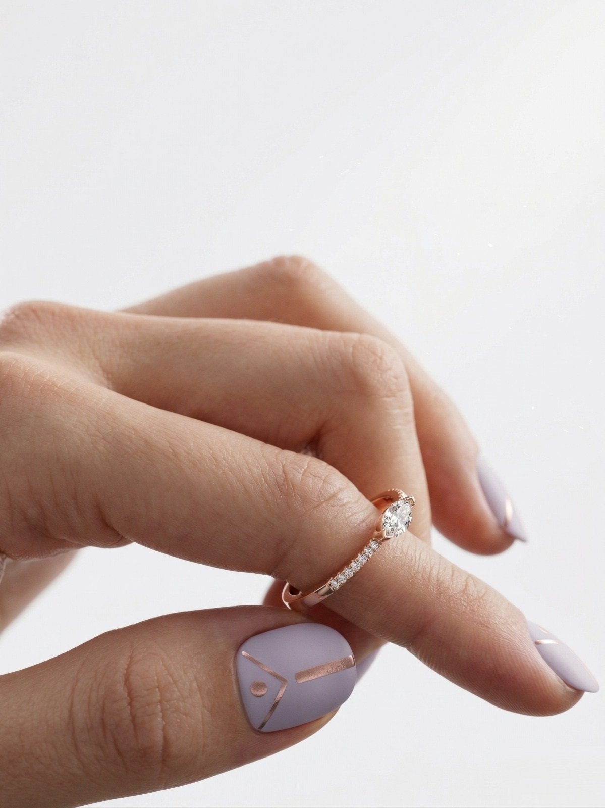 ANILLO CON BRILLITOS  ROSE C-112B